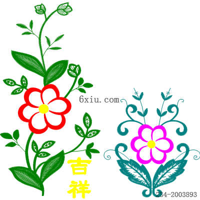 svg矢量绣花图下载