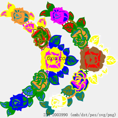 svg矢量绣花图下载