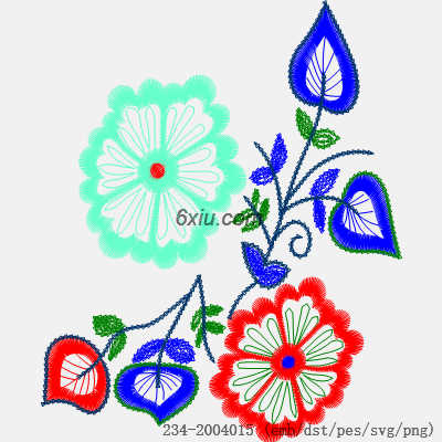svg矢量绣花图下载