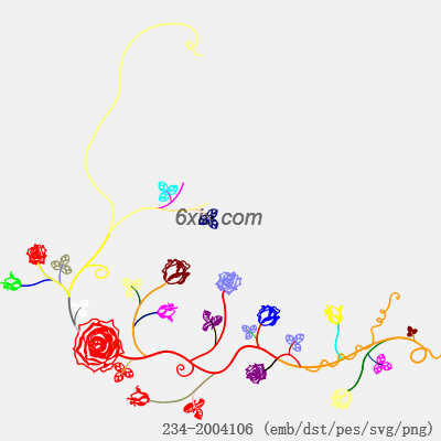 svg矢量绣花图下载