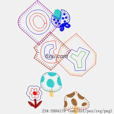 svg矢量绣花图下载