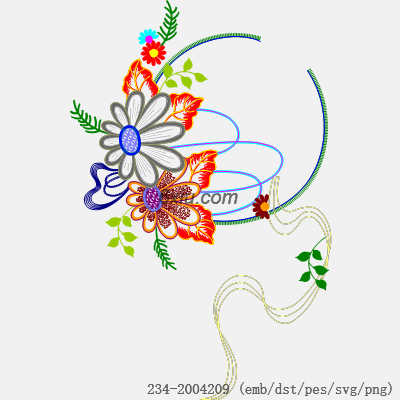 svg矢量绣花图下载