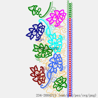 svg矢量绣花图下载