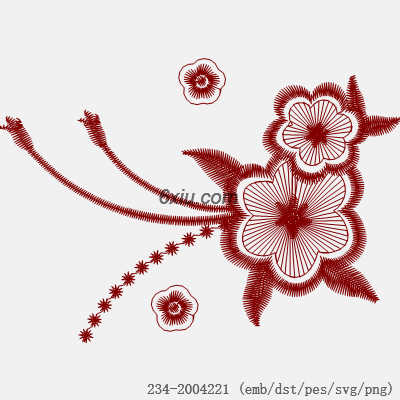 svg矢量绣花图下载