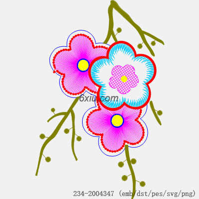 svg矢量绣花图下载