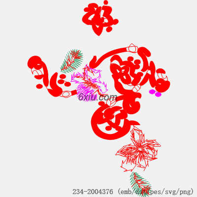 svg矢量绣花图下载