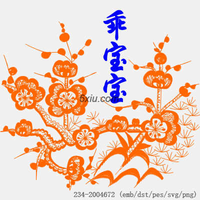 svg矢量绣花图下载