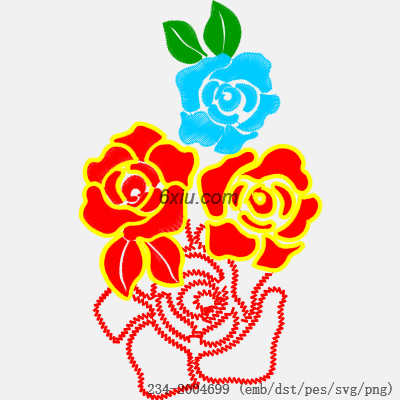 svg矢量绣花图下载