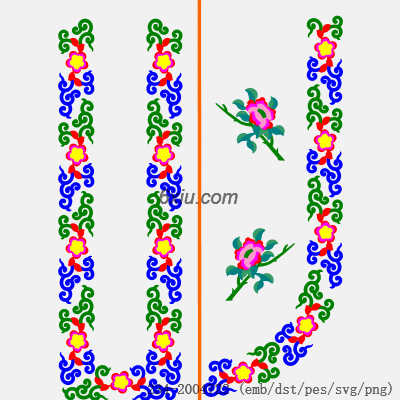 svg矢量绣花图下载