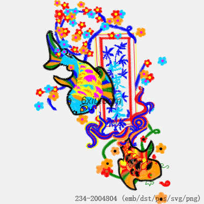 svg矢量绣花图下载