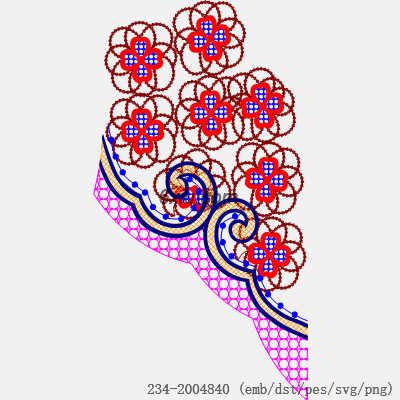 svg矢量绣花图下载