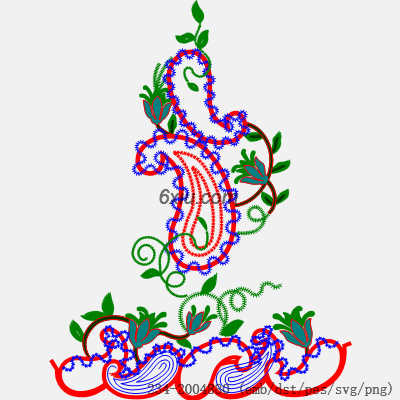svg矢量绣花图下载