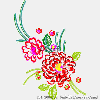 svg矢量绣花图下载