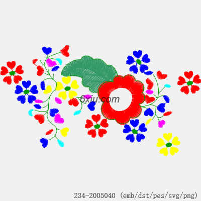 svg矢量绣花图下载