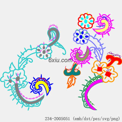svg矢量绣花图下载