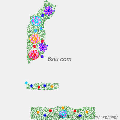 svg矢量绣花图下载