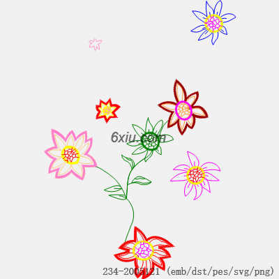 svg矢量绣花图下载