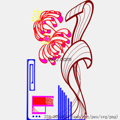 svg矢量绣花图下载