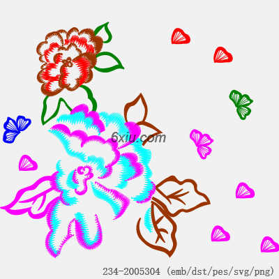 svg矢量绣花图下载