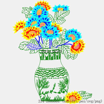 svg矢量绣花图下载