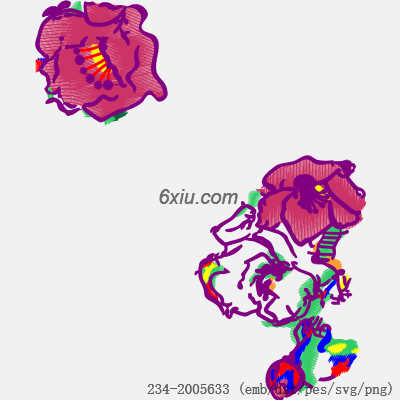 svg矢量绣花图下载