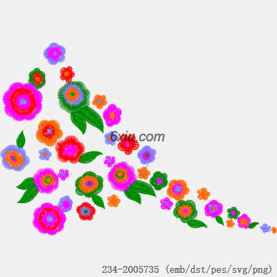 svg矢量绣花图下载