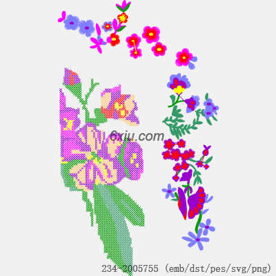 svg矢量绣花图下载