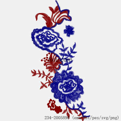 svg矢量绣花图下载