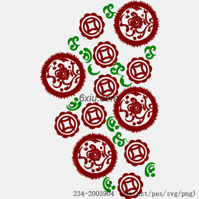 svg矢量绣花图下载