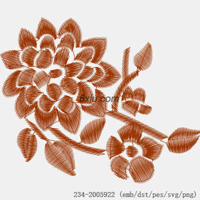 svg矢量绣花图下载