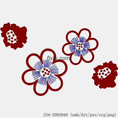 svg矢量绣花图下载