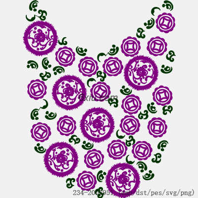 svg矢量绣花图下载