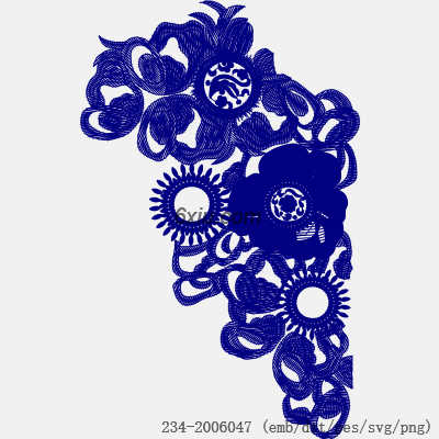 svg矢量绣花图下载