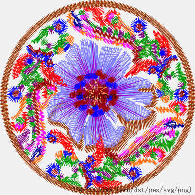 svg矢量绣花图下载