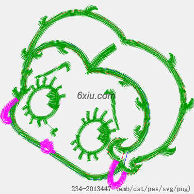 svg矢量绣花图下载