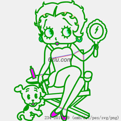 svg矢量绣花图下载