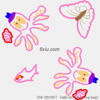 svg矢量绣花图下载