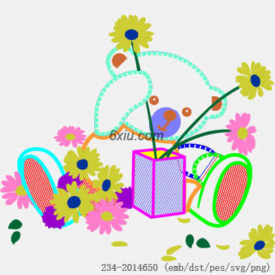 svg矢量绣花图下载