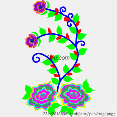 svg矢量绣花图下载