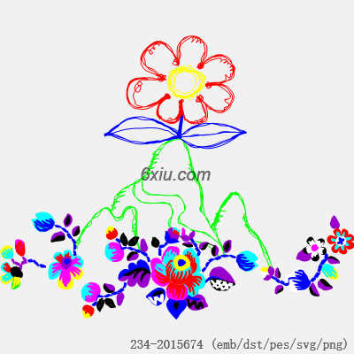 svg矢量绣花图下载