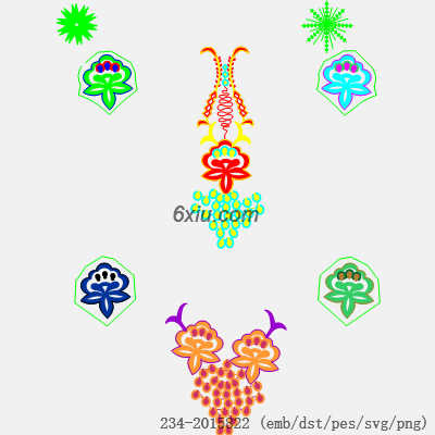 svg矢量绣花图下载