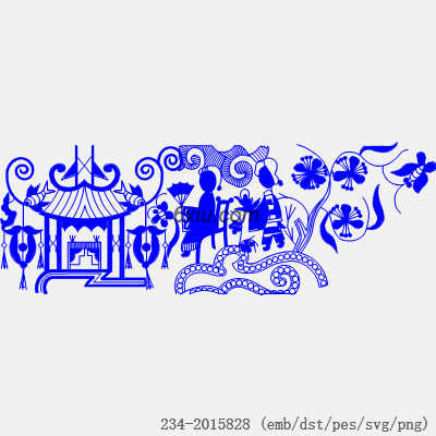 svg矢量绣花图下载