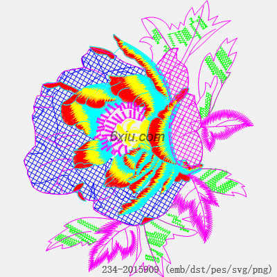 svg矢量绣花图下载