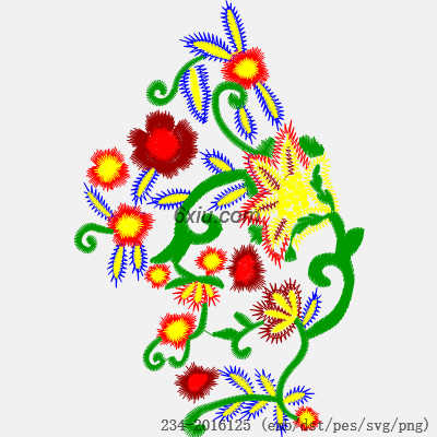 svg矢量绣花图下载