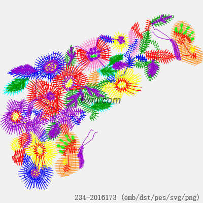 svg矢量绣花图下载