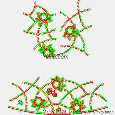 svg矢量绣花图下载