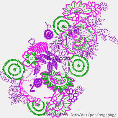 svg矢量绣花图下载