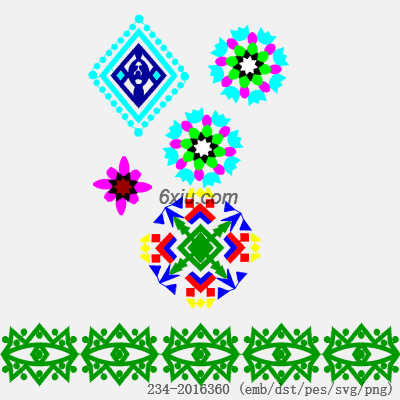 svg矢量绣花图下载