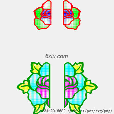 svg矢量绣花图下载