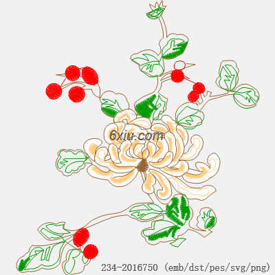 svg矢量绣花图下载